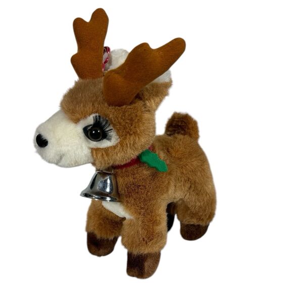 Russ Other - RUSS Vintage STARLIGHT Christmas Plush Girl Reindeer Eyelashes Bell Stuffed